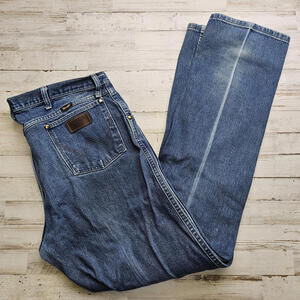 Wrangler Jeans Mens 38x36 47MWZPW Cowboy Cut Western 5-Pocket Denim Blue